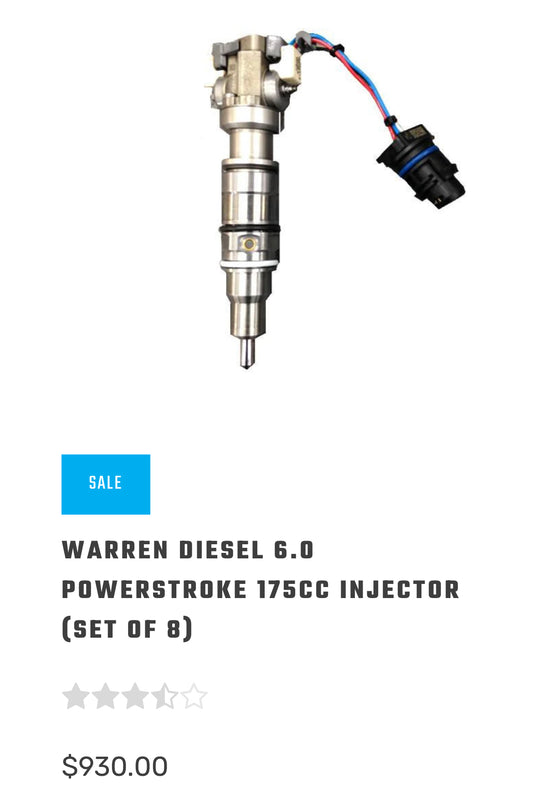Warren Diesel 175cc Injectors